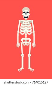 Cool abstract skeleton character, flat design. Ideal for designing halloween and 'day of the dead' banners, posters and flyers