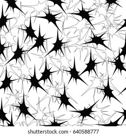 Cool abstract stars. Seamless Pattern