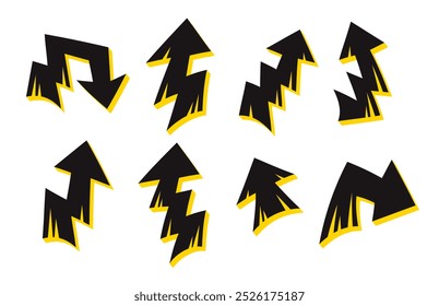 cool abstract street style arrow graphic element vector