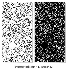 Cool abstract tribal art doodle illustration for poster, background pattern or apparel merchandise.With hand drawn and hipster style.