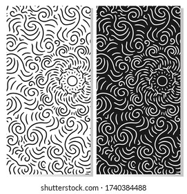 Cool abstract tribal art doodle illustration for poster, background pattern or apparel merchandise.With hand drawn and hipster style.