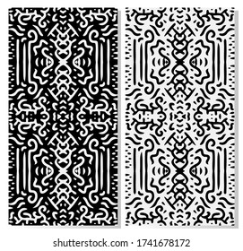 Cool abstract tribal art doodle illustration for poster, background pattern or apparel merchandise.With hand drawn and hipster style.