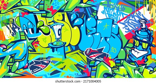 Cool Abstract Urban Street Art Graffiti Stock Vector (Royalty Free ...