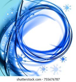 Cool abstract vector background. Stylish pure frame whith snowflakes
