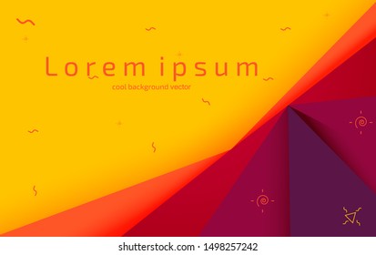 Cool Abstract Vector Background Yellow Red Pink Purple Modern Concept Templates for use in design