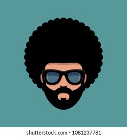 Cool african man. Afro Haircut