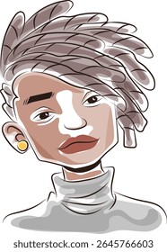 legal afro menino doodle estilo diversidade humana