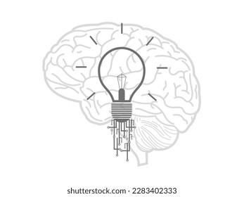 cool ai or artificial intelligence logo suitable for illustration design of articles about technological progress of intelligent human-made robots