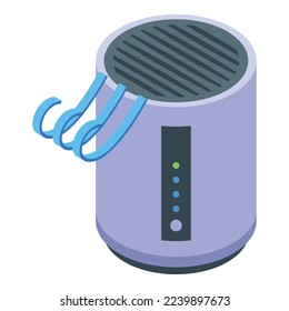 Cool air icon isometric vector. Clean air. Wind system