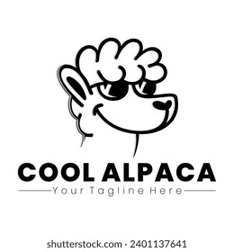 Cool Alpaca Vector Design Graphic