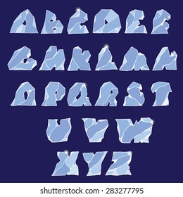 Cool alphabet. Fresh vector set.