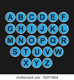 Cool alphabet, retro alphabet, vector illustration