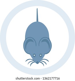 Cool animal mouse icon in a circle for sanitation site