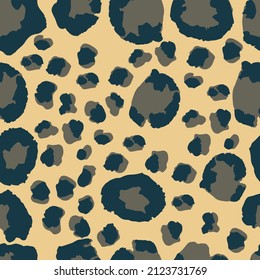 Cool Animal Skin Fashion Pattern. Elegant Cheetah Safari Seamless Leopard Print. Modern Fabric Texture, Wild Fur Repeat Pattern. Leopard Print Seamless Vector Design. Cheetah Textile Background.