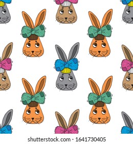 Cool Animals Pattern. Vector Illustration