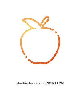 cool apple fruit  flat icon