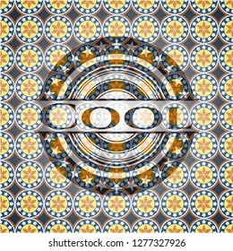 Cool arabesque emblem background. arabic decoration.