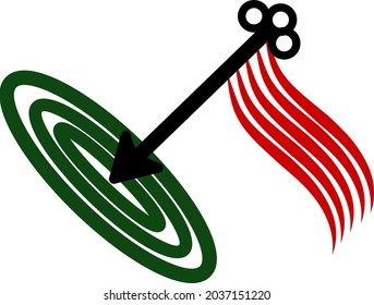 Cool arrow and target logo.