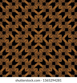 cool Art Deco Ornament with elements of black and orange colors