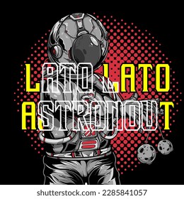 a cool astronout playing clackers