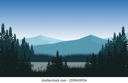 Cool atmosphere with beautiful mountain views from the lakeside