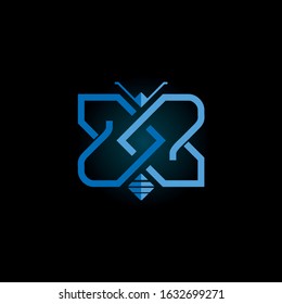 Cool and attractive butterfly logo, geometric logo. Great brand for companies related to meditation, health, beauty salons, gymnastics, drug stores, etc.