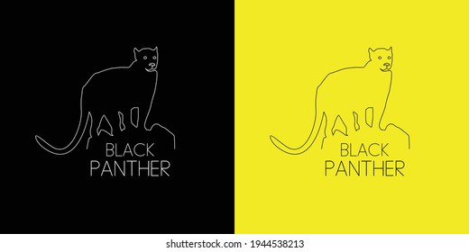 Cool and attractive panther animal illustration logo