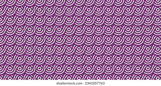 cool and attractive seamless pattern with circle motifs in purple, white and black for you