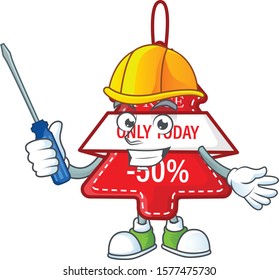 Cool automotive christmas best price tag presented in cartoon character style