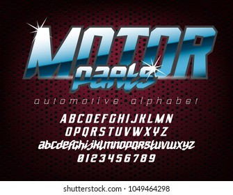 Cool automotive typeface with sans serif uppercase letters and script small case. Good for bright captions and unforgettable logos.

