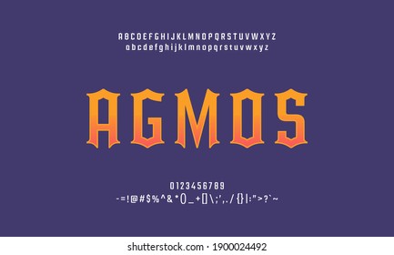Cool awesome alphabet letters font and number. Classic Lettering Minimal Fashion Vintage Designs. Typography fonts regular uppercase and lowercase. vector illustration 