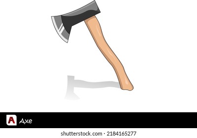 cool ax vector on white background