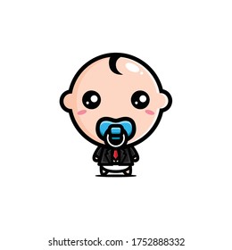 Cool baby character vector design