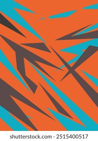 Cool background with abstract line motifs in turquoise orange and gray.