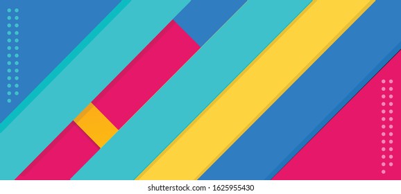 Cool background with different colors of stripes, can be use in business, posters, banners, flyer, letterhead, backdrop. Minimal geometric pattern colorful, cool background. Eps10 vector.

