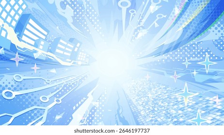 A cool background illustration with a gradient technology image_16:9