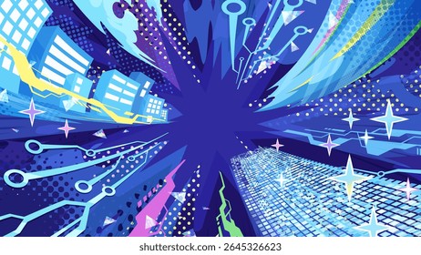 Cool background illustration with technology image_16:9