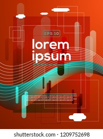 Cool Background, Red Copper Cover, Startup Company Texture, Vector Design