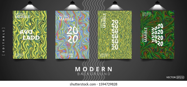 Cool background. Set of minimal book covers design. colorful marble backdrops. Eps10 vector.