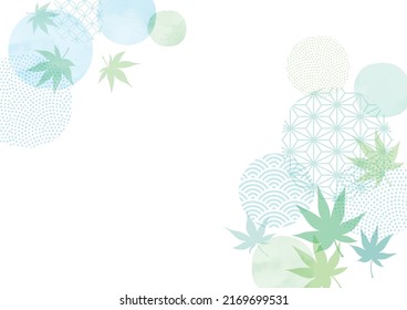 Cool Background of Summer Blue Leaves