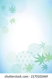 Cool Background of Summer Blue Leaves