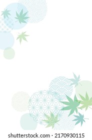 Cool Background of Summer Blue Leaves