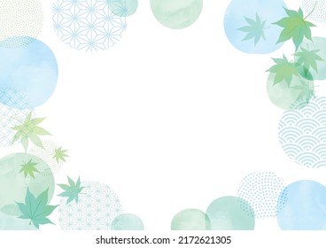 Cool Background of Summer Blue Leaves