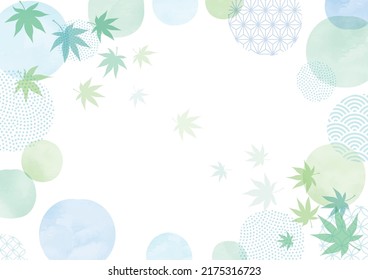 Cool Background of Summer Blue Leaves