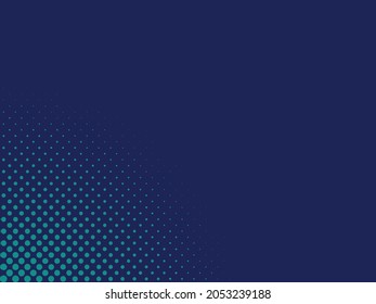 Cool background vector design in blue color plus regular dot elements as halftones fits perfectly with any text space available in banners, posters or web designs