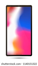 Cool background with wavy mesh gradient. Phone screen, smartphone background. Colors for application Vector illustration