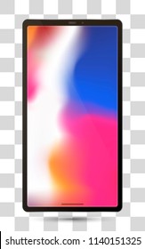 Cool background with wavy mesh gradient. Phone screen, smartphone background. Colors for application Vector illustration