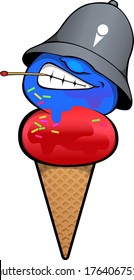 Un helado de Badboy frío. Este Helado hará que tu cerebro se congele.