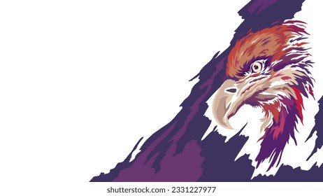 cool bald eagle abstract vector illustration design. eagle mascot, symbol of america