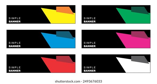 Cool banner with white background, free design, full colour concept. 